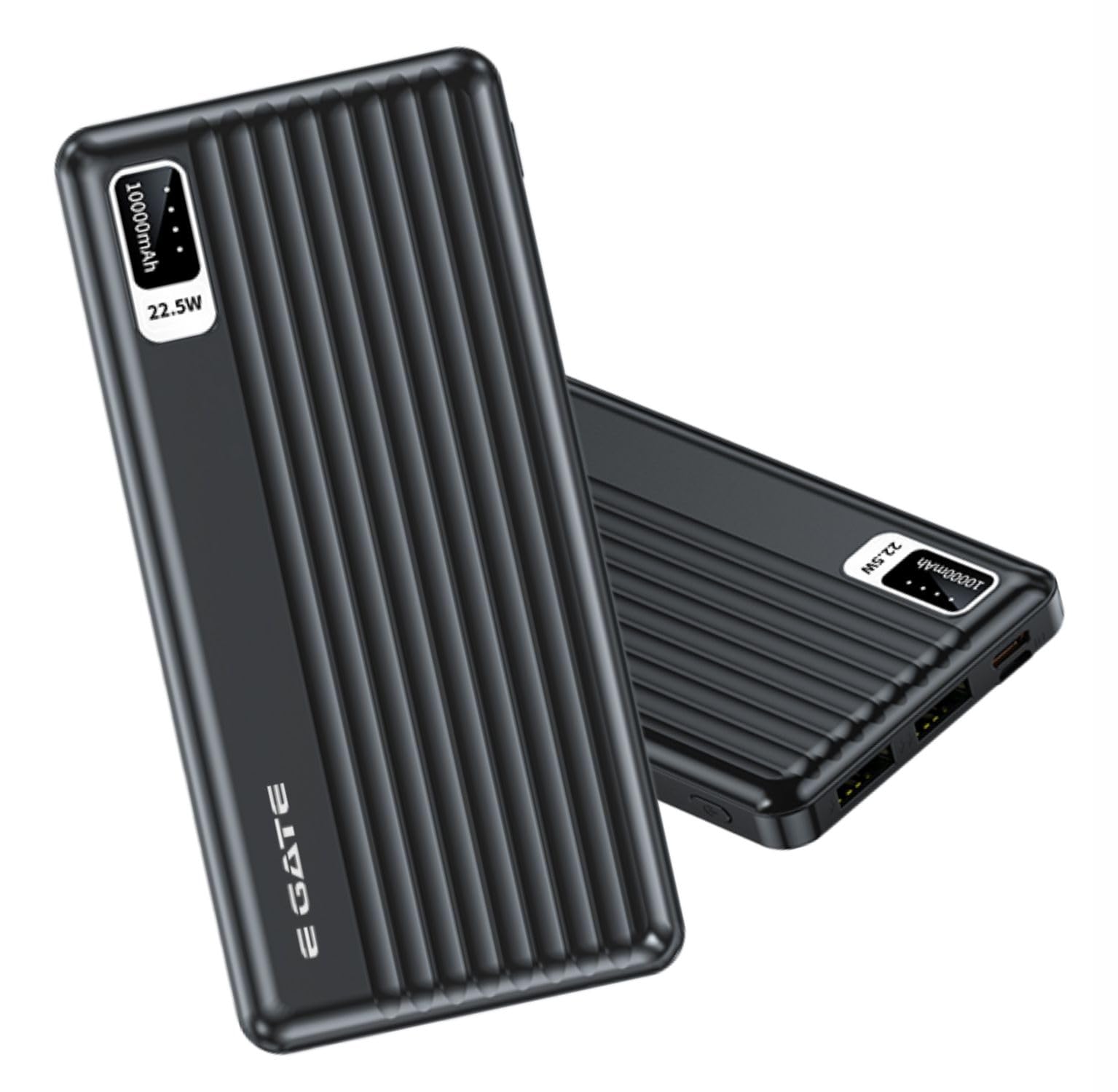 E GATE 102B Powerbank | 10000mAh | 22.5W Fast Charging | QC + PD | Dual Input Port : Type C & Micro USB | Triple Output Port : 2X USB & Type C | LED Indicator| for All iPhone & Android (Black)-image-30
