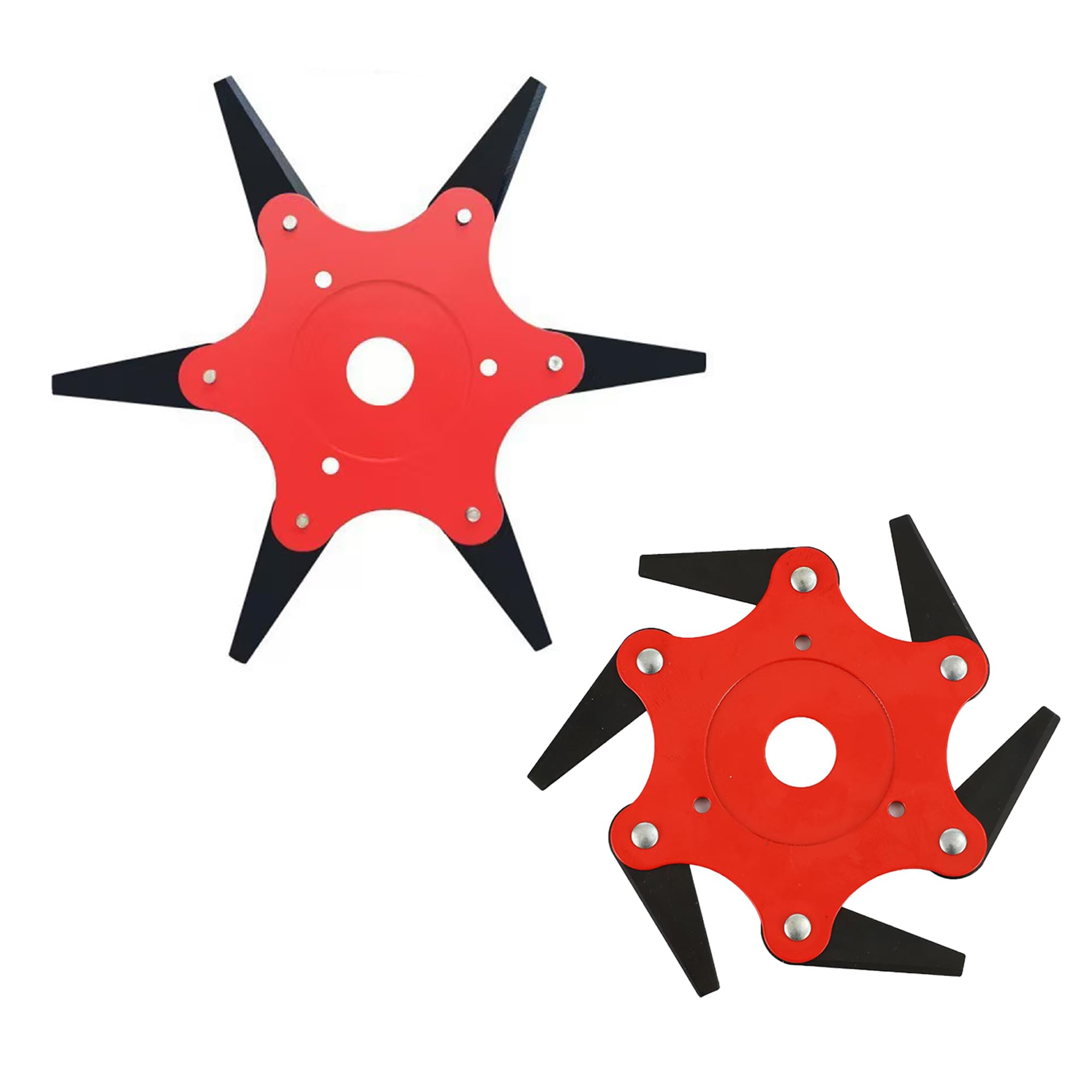 Testina Universale per Decespugliatore, 22,9 cm × 6 Denti con Punta in Carburo per Taglia Erba, Spine, Cespugli, Viti (Confezione da 2)