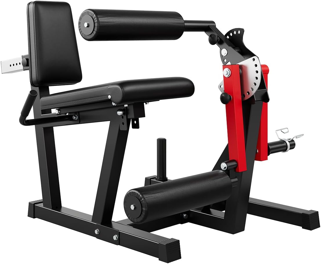 4-in-1 Adjustable Leg Extension and Twist Machine for Home Gym – 700LBS Capacity Strength Training Equipment – Multi-Function Leg Press, Squat, Lower Body Workout Bench – Heavy Duty