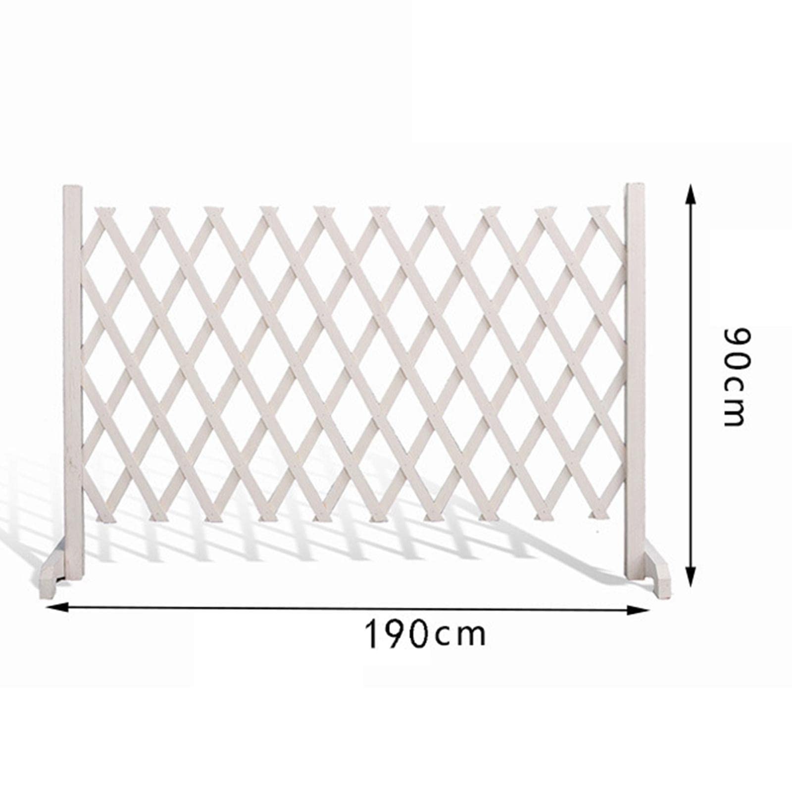 Expandierbares Hundegitter Holz Haustier Tür Schutzgitter Freistehende Absperrung Klappbar für Türrahmen Flur Treppen für Haustierkontrolle Wohnbereic, 190 cm x 90 cm Weiß