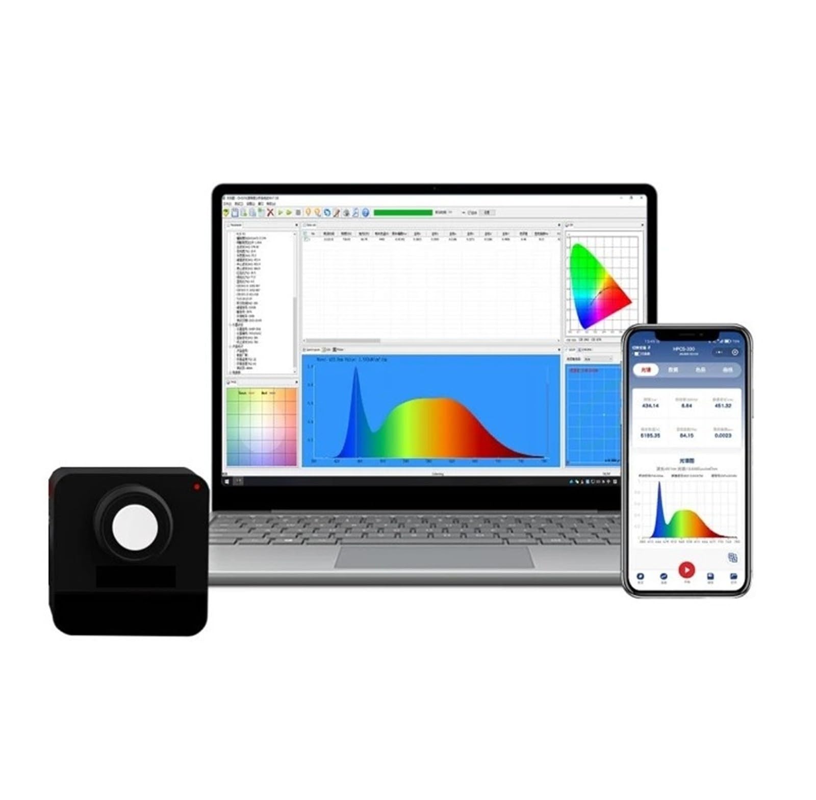Spectromètre De Lumière Portable HPCS310P, Spectre Complet 380-780nm