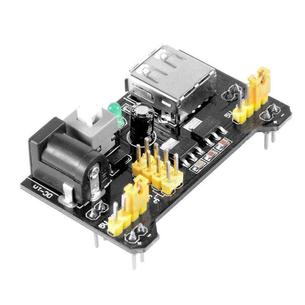 sp electron 3.3v-5v power supply module for mb102 mb-102 solderless breadboard prototype breadboard dc 6.5-12v or usb power supply