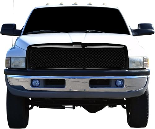 Miniatura 5 de Armordillo USA 7169180 Rejilla delantera de malla para capó, color negro brillante, para Dodge Ram 1500 1994-2001
