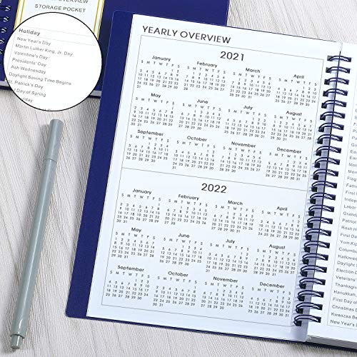2021 Planner - Weekly & Monthly Planner with Flexible Cover, Jan. 2021 - Dec. 2021, Strong Twin - Wire Binding, Round Corner,Improving Your Time Management Skill - Thumbnail 2