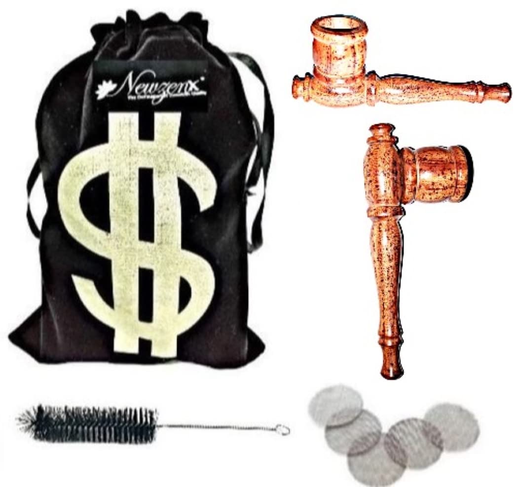 Newzenx® Rosewood Fine Crafted Wood Pipe 4 Inch Included Velvet Pouch & Accessories