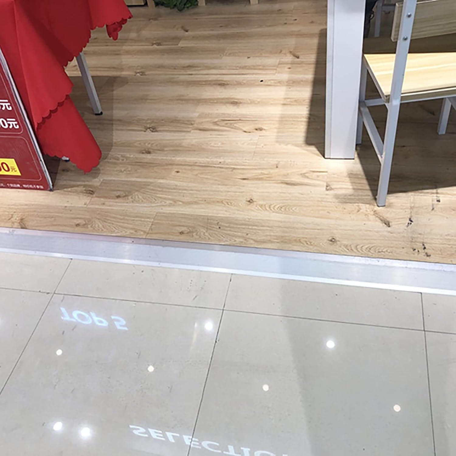 Floor Transition Strip Floor Divider Strip, 35inch/39inch/43inch/47inch/51inch/55inch/59.1inch Floor Transition Strip,Entrance Reducer for Front Door Right Angle Thresholds,Hotel Carpet Edge Trim/Hous