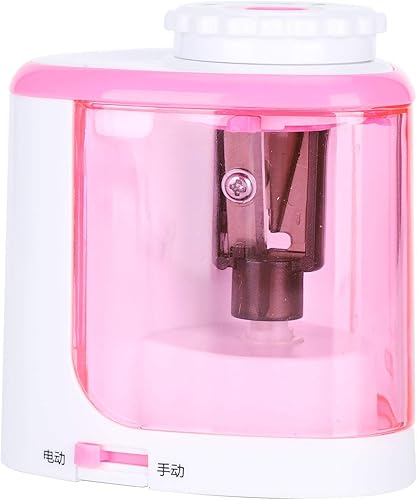 Miniatura 4 de Sacapuntas eléctrico resistente, sacapuntas de alta velocidad con batería, sacapuntas eléctrico y manual apto para niños, para el hogar, oficina,