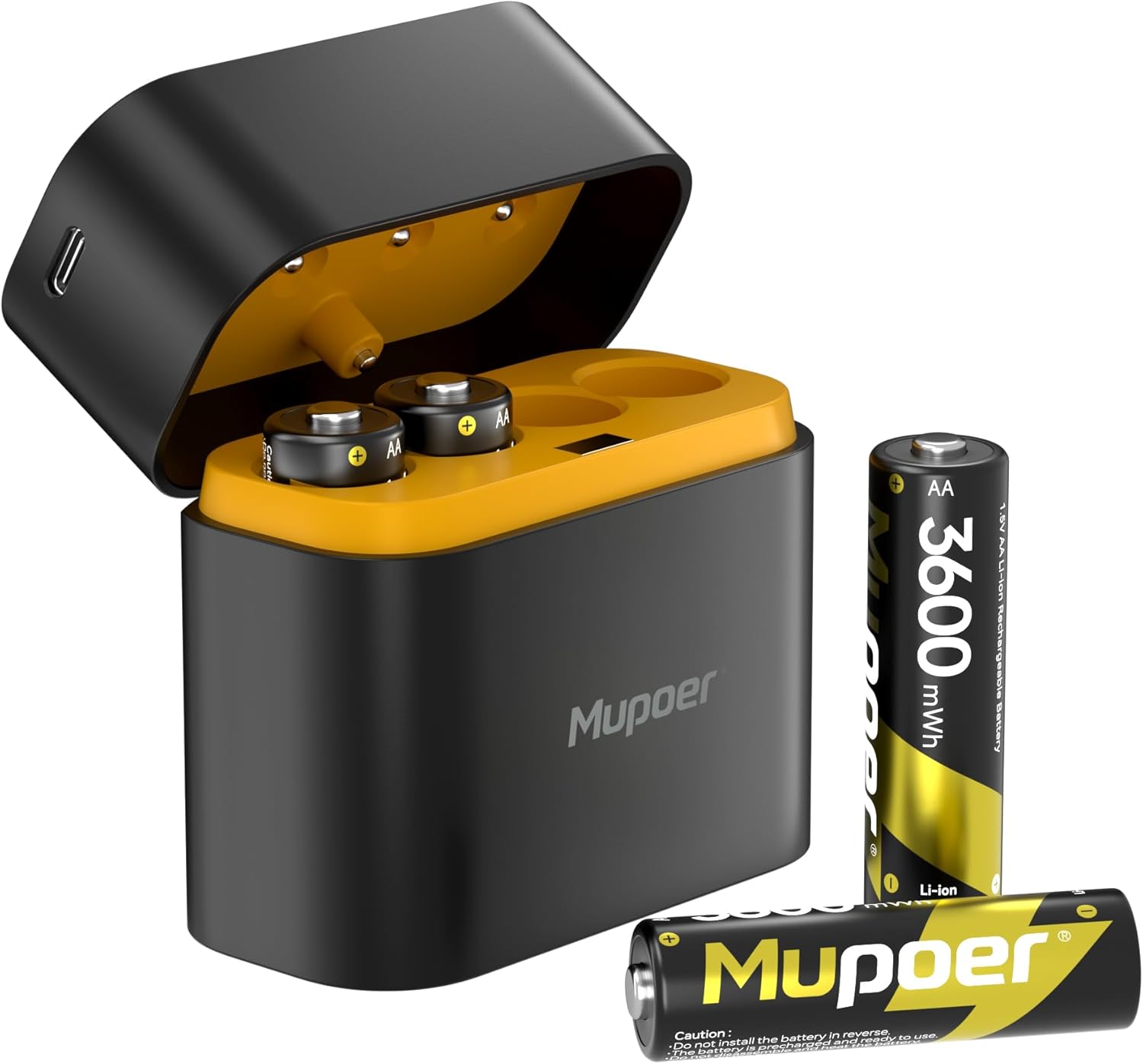 Rechargeable AA Batteries with Box,3600mWh AA Lithium Batteries 4 Count 1.5V,Double A Batteries Rechargeable High Capacity,Pilas Recargables AA,Reusable Battery Two A Li ion for Blink