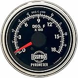 3 Inch Chrome Electric Pyrometer Gauge 0-1800 Degree
