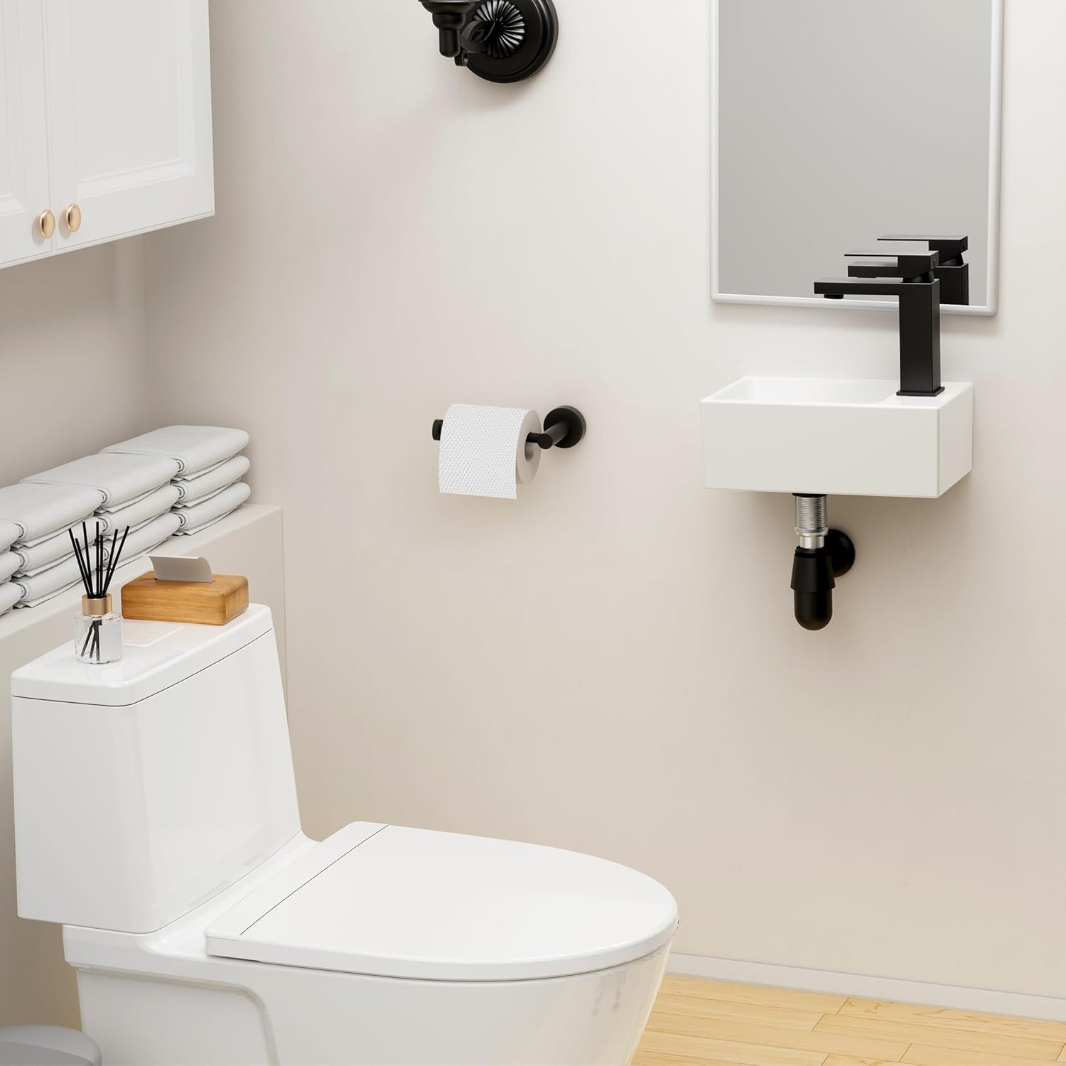 KES Small Vessel Sink, Floating Sink Bathroom 12" X 7" for Tiny Bathrooms Mini Sink Wall Mount Right Hand (Sink Only) White, BWS100R