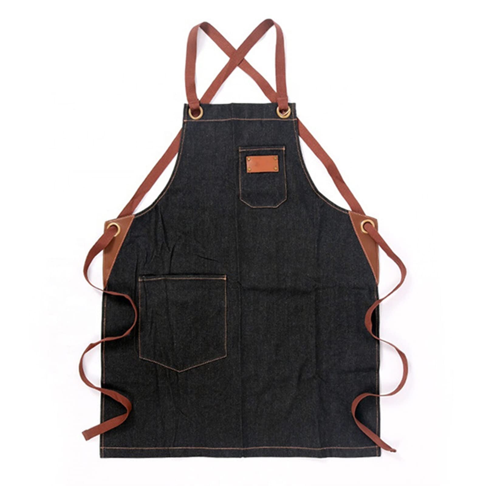 Grembiule di Jeans Grembiule da Barbiere Regolabile Grembiule da Barbecue Moda Grembiule da Uomo Coreano Grembiuli