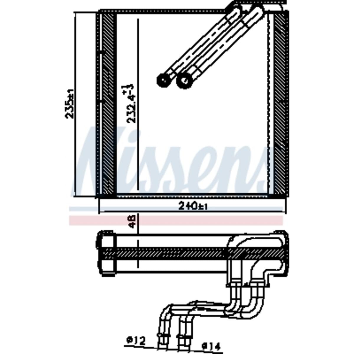 NISSENS Verdampfer Klimaanlage 92371 für Golf V Schrägheck (1K1)