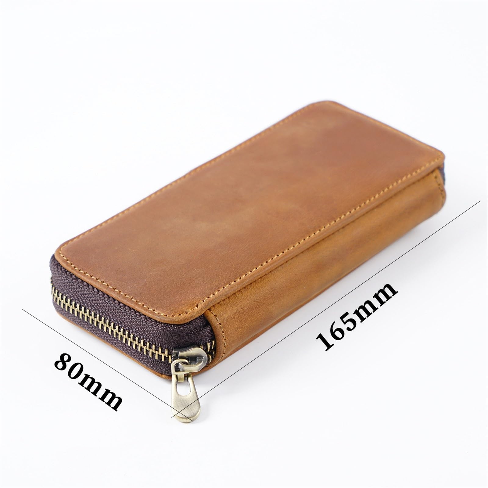 Skórzana torba na długopisy, torba na pióro o dużej pojemności, etui na długopisy, etui na długopisy, Kolor 2, 80x165mm