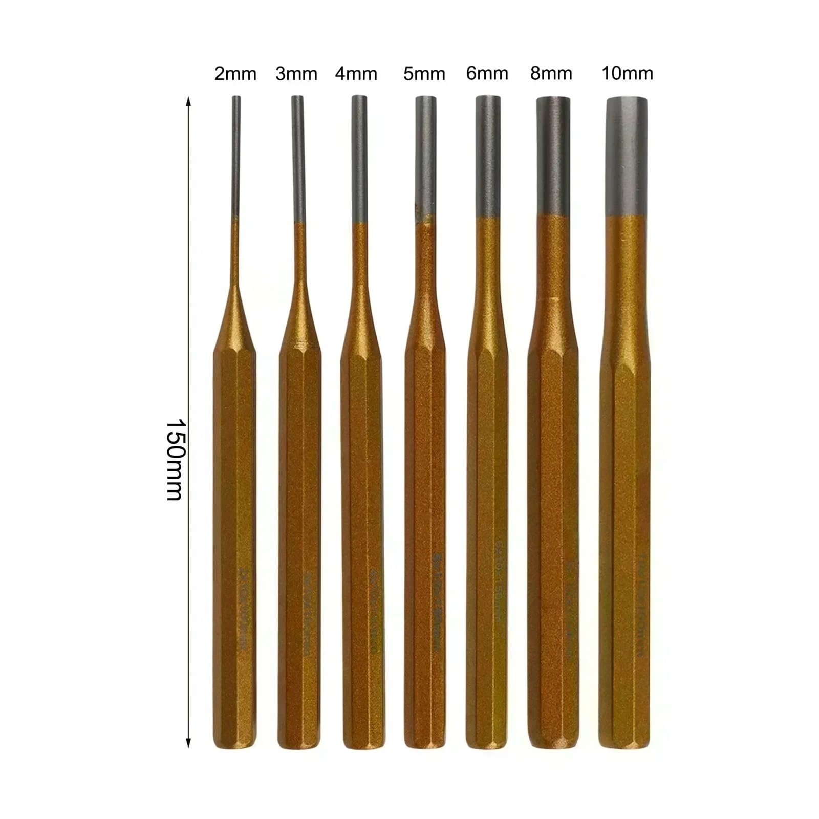 7 Uds. Removedor de herramientas punzón rodillo 2-10mm, cono cincel alta resistencia, reparación relojes for mantenimiento maquinaria, accesorios Hardware