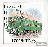 Tanzania Prophila Collection Tanzania Block 165 (Completa Edizione) MNH ** MNH 1991 Locomotive e Automotrice (Francobolli per i Collezionisti) ferrovia/funicolare