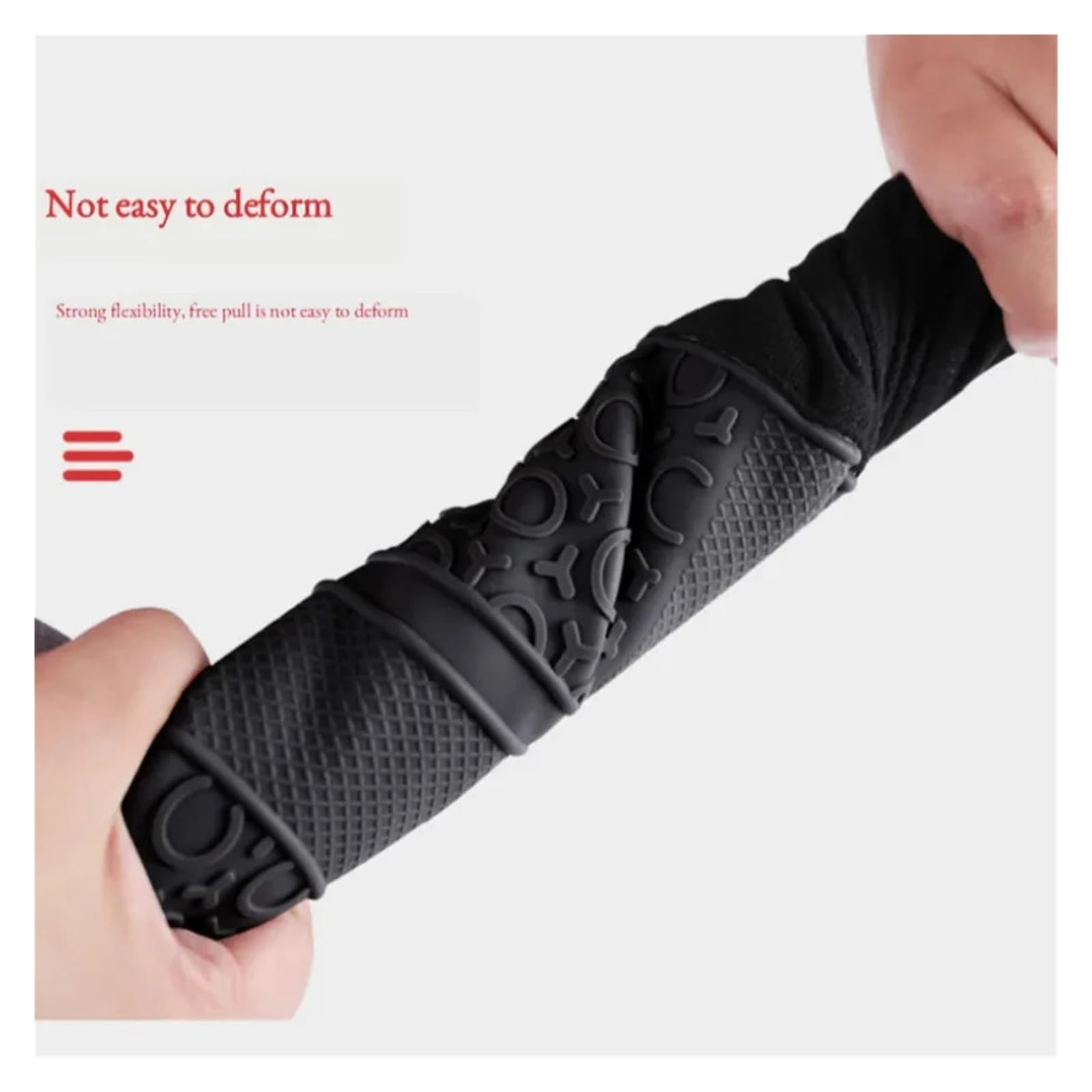 Ofenhandschuhe Erweiterte Silikonhandschuhe, Ofenhandschuh, doppellagig, hitzebeständig, Mikrowellenhandschuhe, Rutschfester Topflappen, Grillen, Backen(2Pcs Grey)