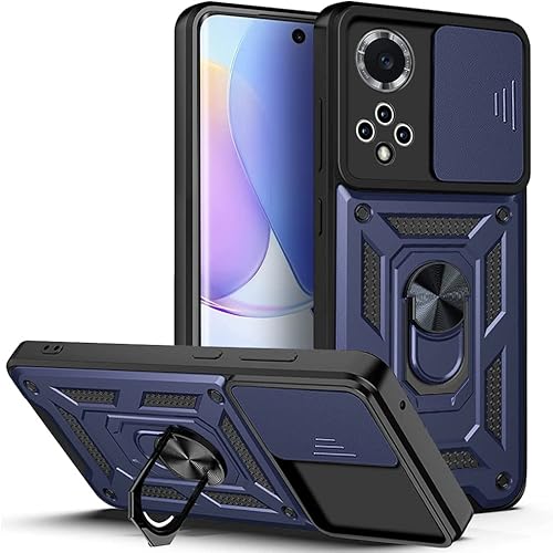 Miniatura 9 de CCSmall Funda resistente para Huawei Nova 9Honor 50 con ventana de cámara deslizante resistente protección de grado militar soporte integrado de