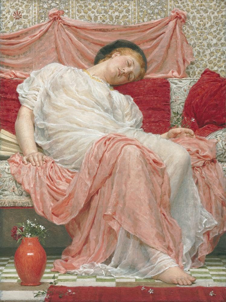 Albert Joseph Moore 19x24 Black Modern Framed Art Print Titled: Jasmine