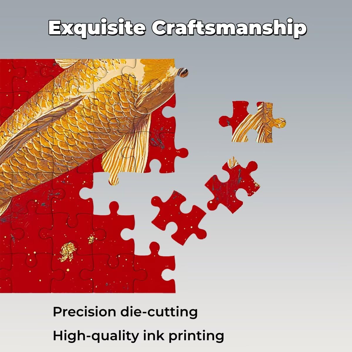 Puzzle 1500 sztuk, puzzle ryby drewniane puzzle dla dorosłych 87x57cm -1502