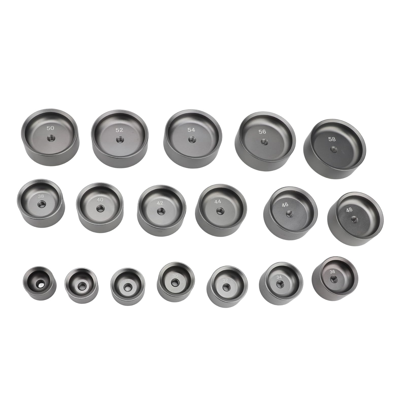 18-teiliges Uhren-Pressstempel-Set, Metall, Robust, Vielseitig, Werkzeug Zum Verschließen von Uhrengehäusen für Uhrmacher und Bastler von 24 Mm Bis 58 Mm