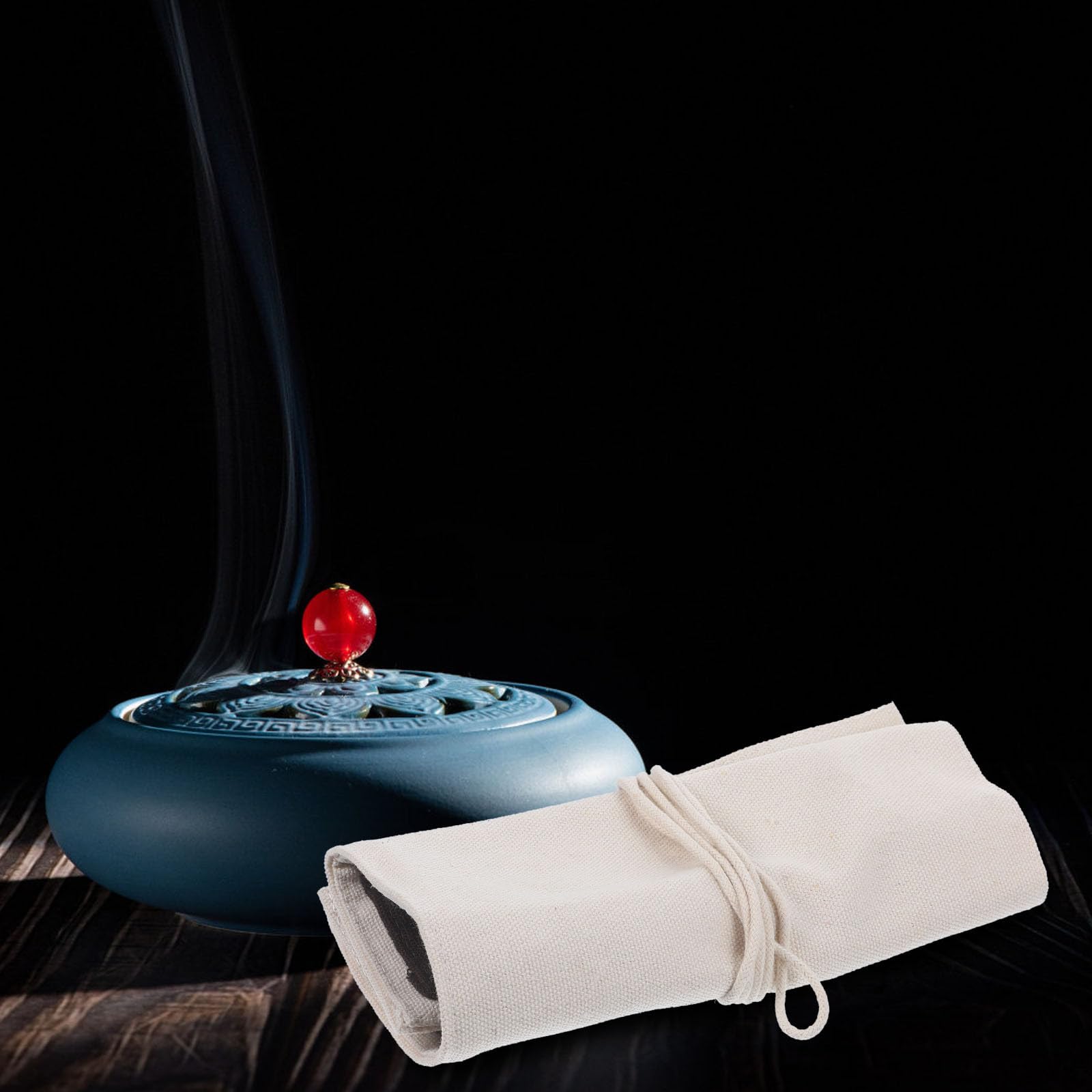 Set di 7 Pezzi Strumenti in Ottone per Incenso Borsa, Accessori Decorativi Facili da Usare per Meditazione e Aromaterapia in Soggiorno e Bagno