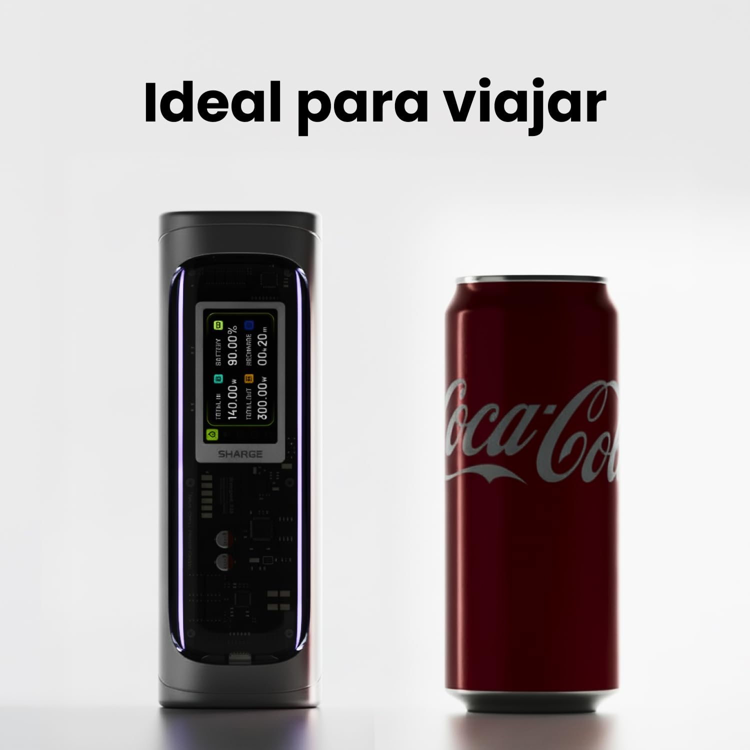 Shargeek 300 Batería Externa 4000mAh*6, Cargador portátil para portátil de 140W PD3.1 con 2 USB-C, 1 USB-A y Salida DC, batería Transparente de Carga rápida para MacBook Pro, iPhone, Starlink