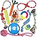 MOOING Giochi Cane Cotone Naturale,Corda da Masticare Resistenti e Lavabili per La Pulizia dei Denti,Corda Cane Resistenti Giochi per Cani Grandi Giochi Cane Cucciolo Set Giochi Cane (10 Pezzi