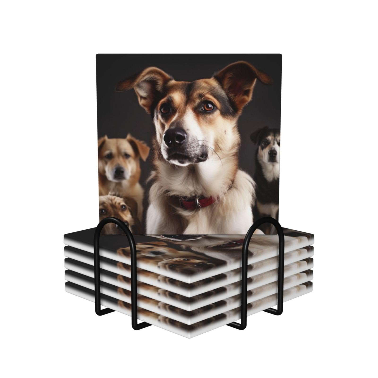 Dessous de verre photo de chien cadeau idéal pour amoureux des animaux