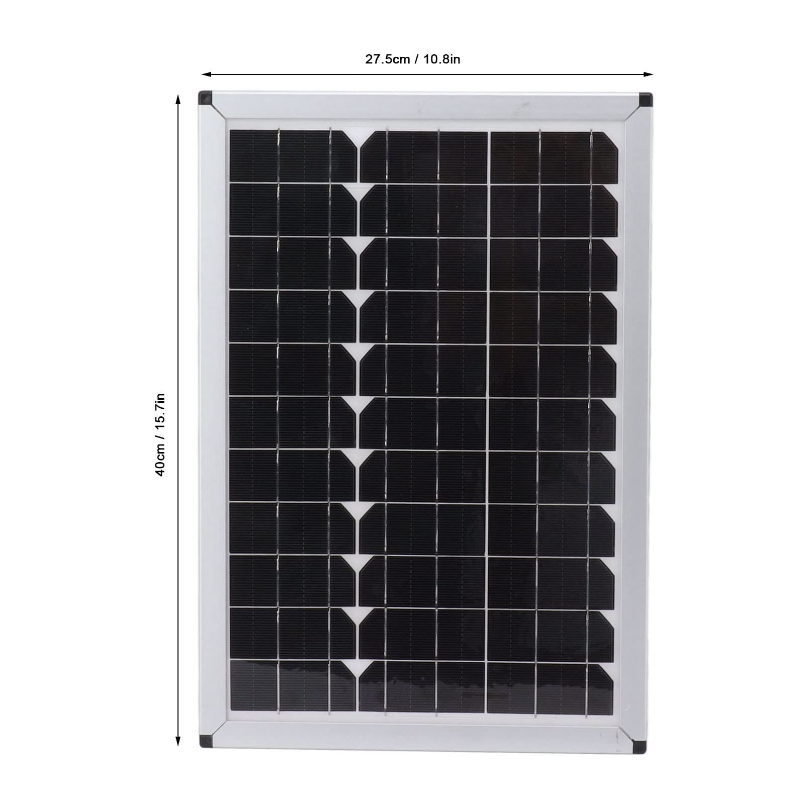 Caricabatterie Solare, Pannello Solare 100W 18V Silicio Monocristallino per Esterno