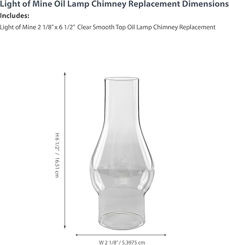 Miniatura 2 de Light of Mine  Lámpara de repuesto de globo de lámpara de aceite de 2 18 pulgadas x 6 12 pulgadas  Chimenea de lámpara de aceite  Reemplazo de