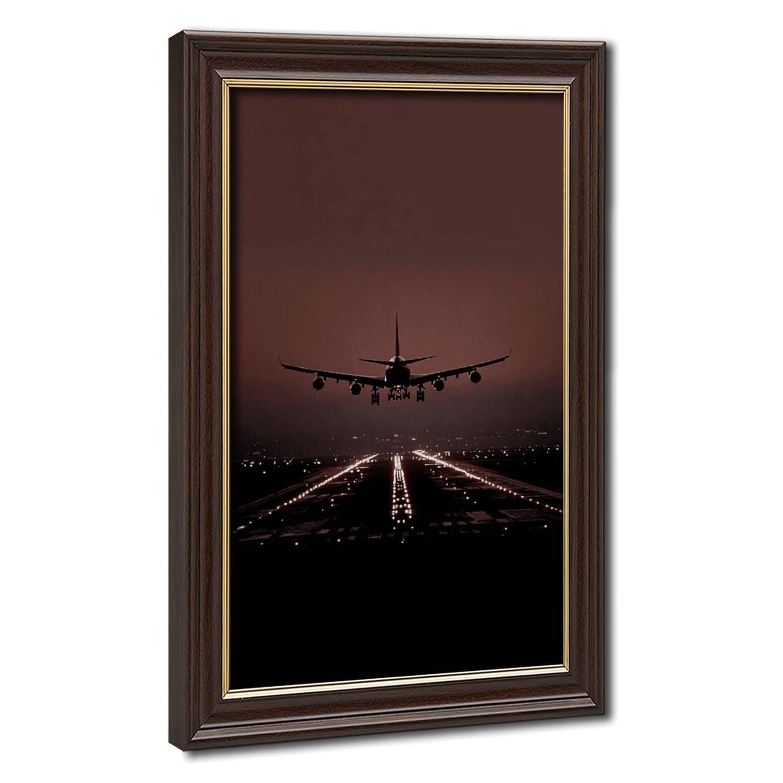 Airplane Landing On Runway Poster Canvas Poster for Bedroom Decor Gift