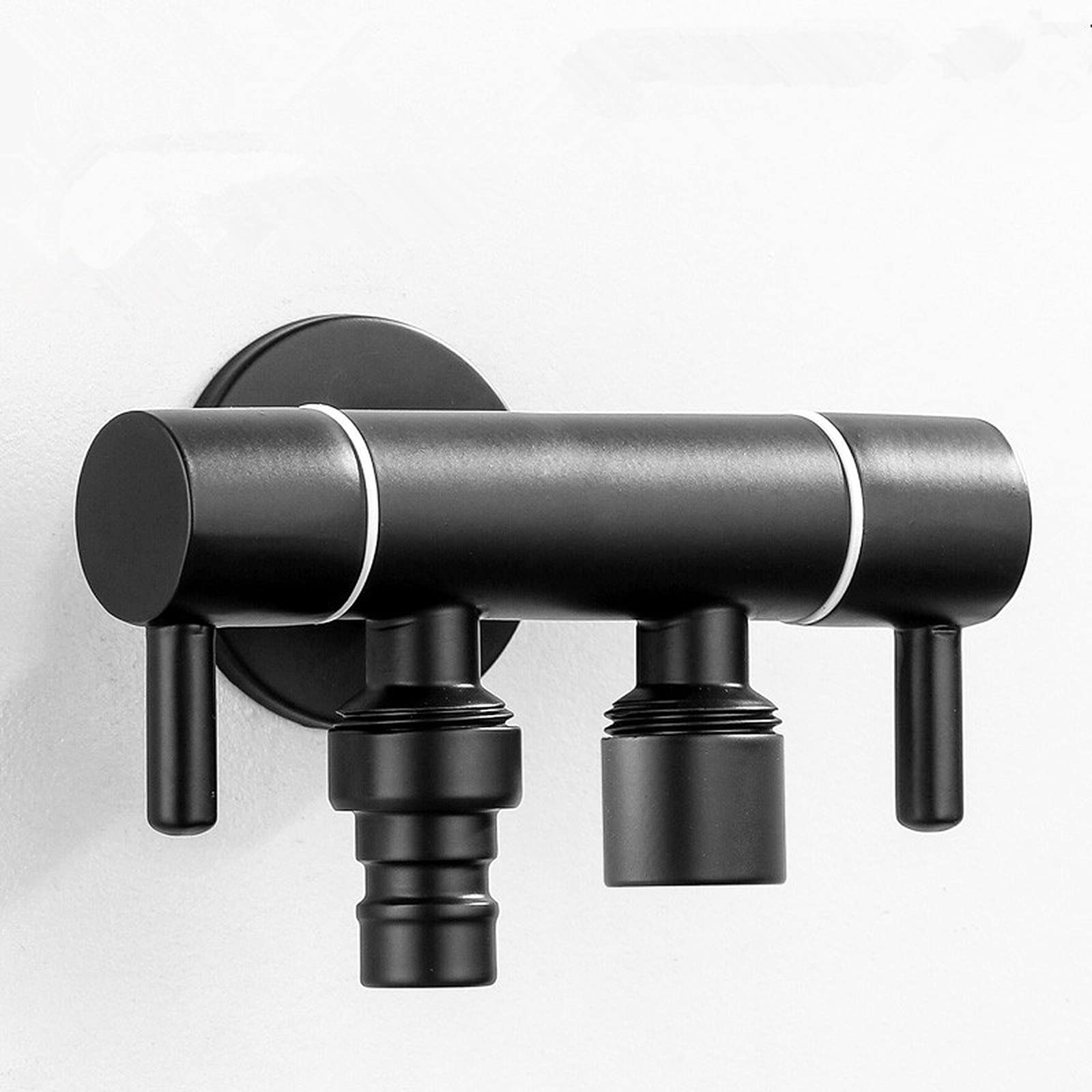 Rubinetto per lavatrice doppio multifunzione nero Rubinetto a parete per bagno in acciaio inossidabile Rubinetto per mocio Rubinetti per acqua da giardino per esterni resistenti Star of Light