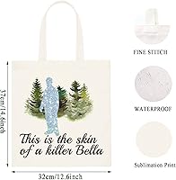 Vista 2 de WCGXKO Regalo inspirado en programas de cine This Is The Skin Of A Killer Bella con cremallera, bolsa de maquillaje para fanáticos, Esta es la bolsa