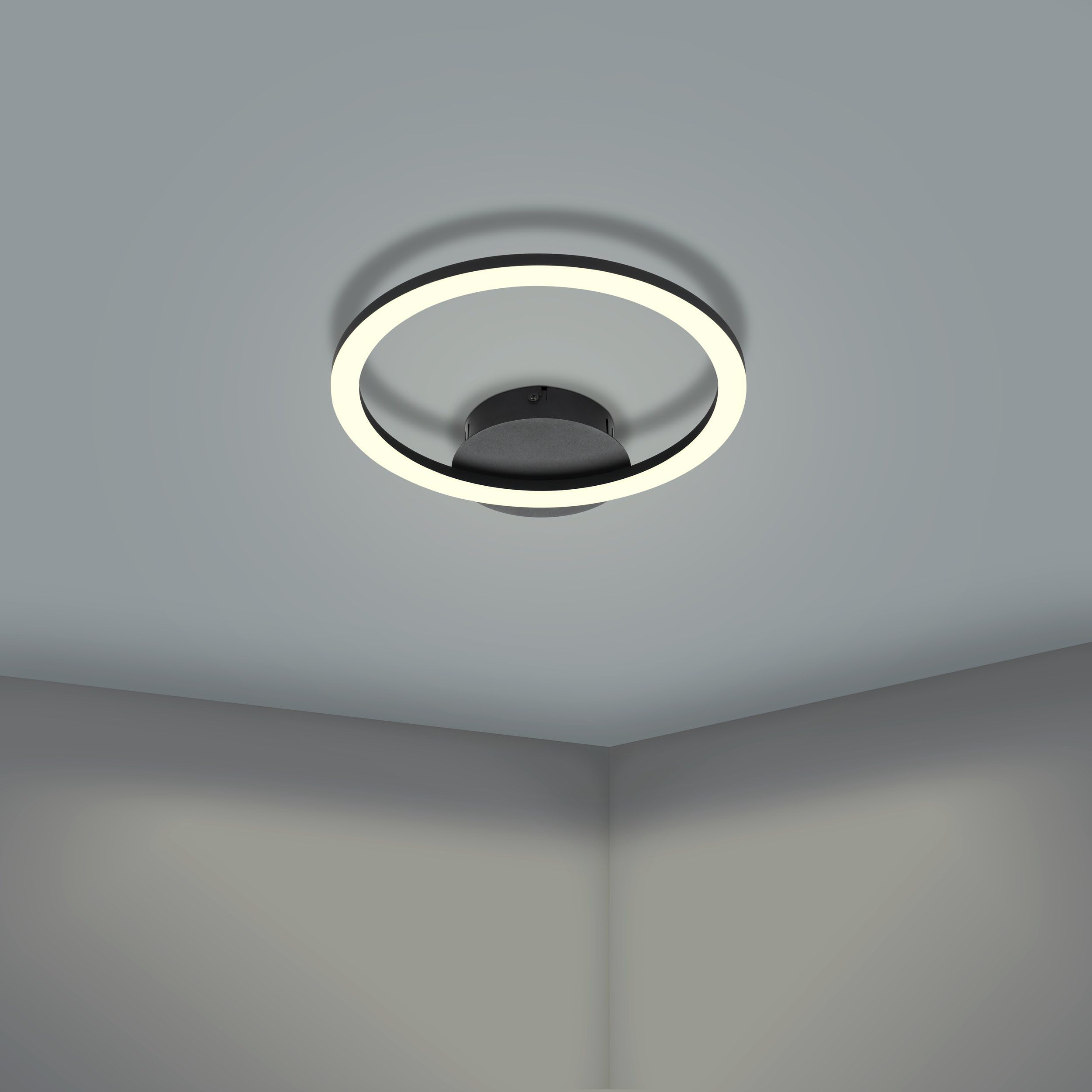 EGLO connect z Smart-Home lampa sufitowa LED Parrapos-Z, ZigBee | aplikacja i sterowanie głosowe Alexa, regulacja barwy światła (ciepła biel – zimna biel), światło ściemnianie, 34 x 30 cm