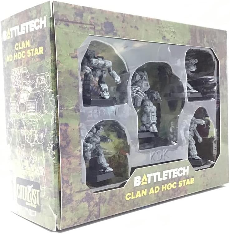 Catalyst Game Labs BattleTech Mini Force Pack: Clan Ad Hoc Star, Grey