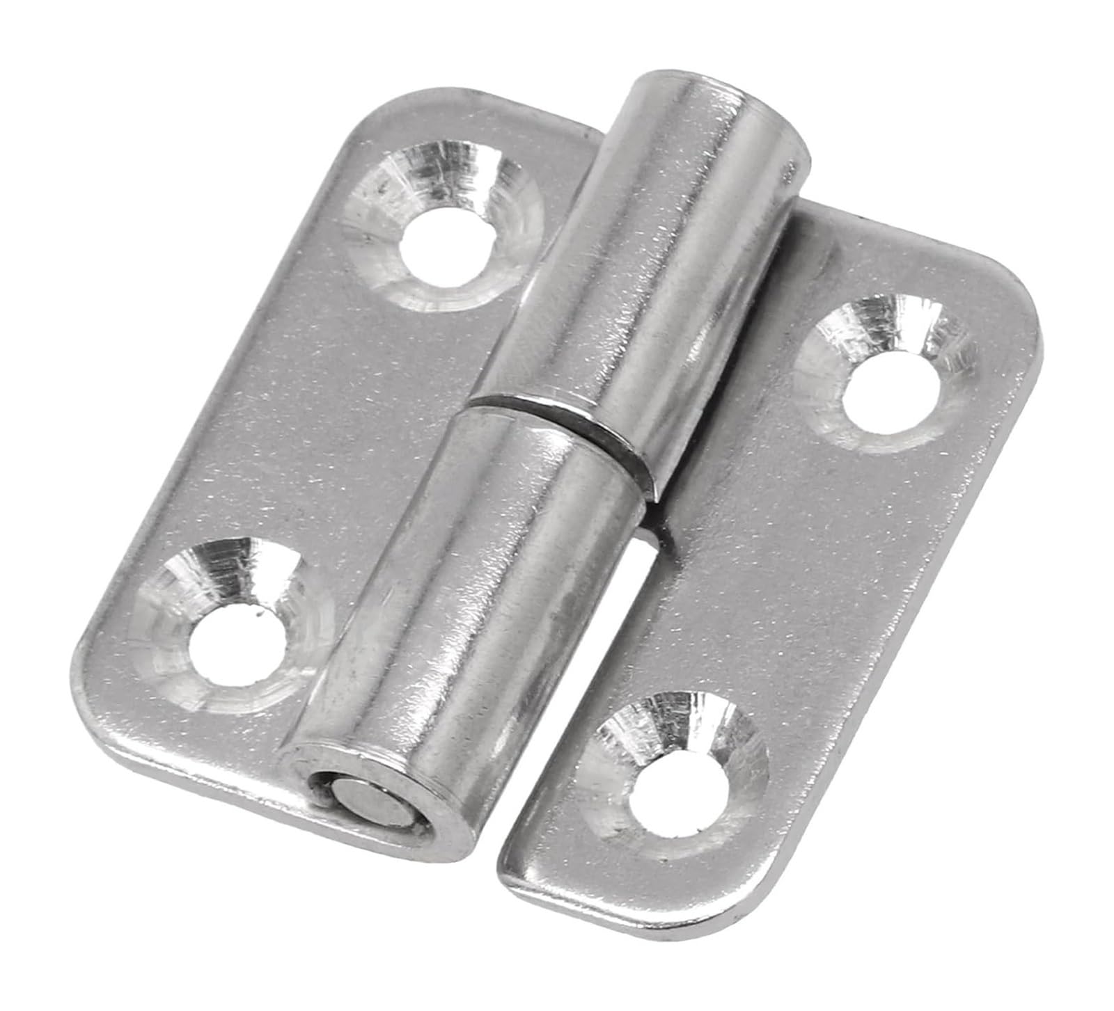 Hinges, 1PCS 304 Stainless Steel Detachable Spring Hinge Silver Right Left for Cabinets Wardrobes(Right)