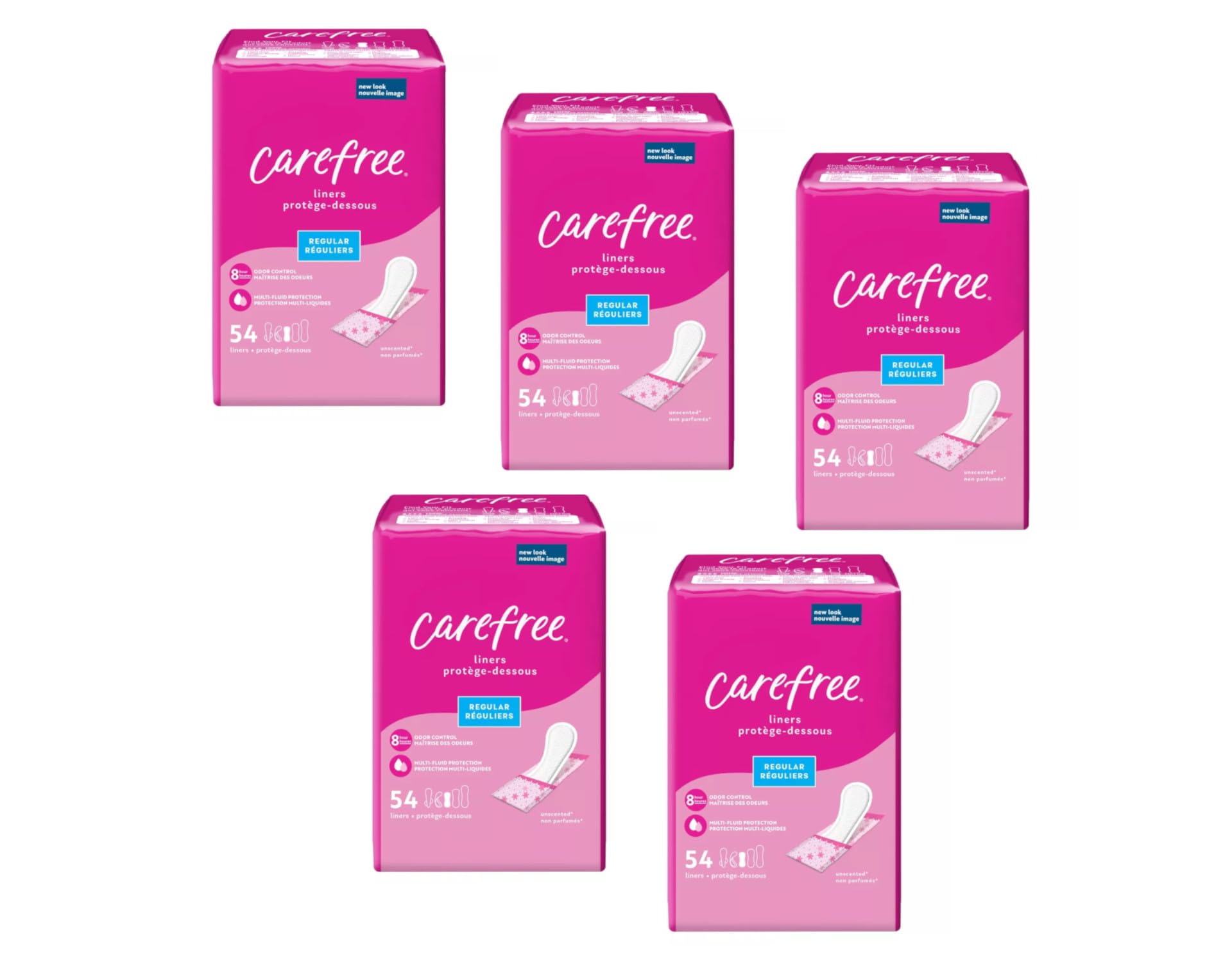 Carefree Acti-Fresh Slipeinlagen Body Shape Regular To Go - 54 Einlagen, 5er Pack