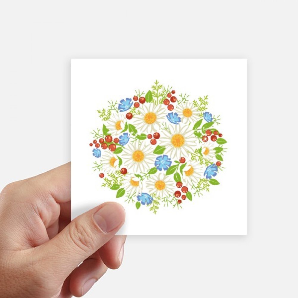 Sticker chrysanthème blanc lot de 8 pour masquer les rayures de moto et pc portable
