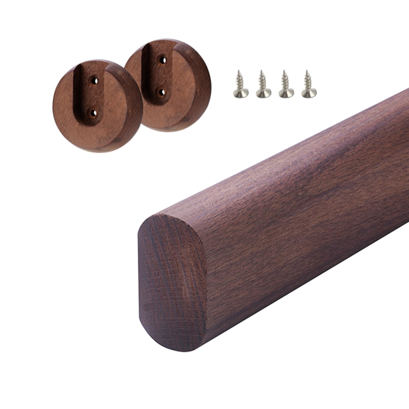 Tringle ovale de sécurité pour placard armoire bois marron 109,9 cm