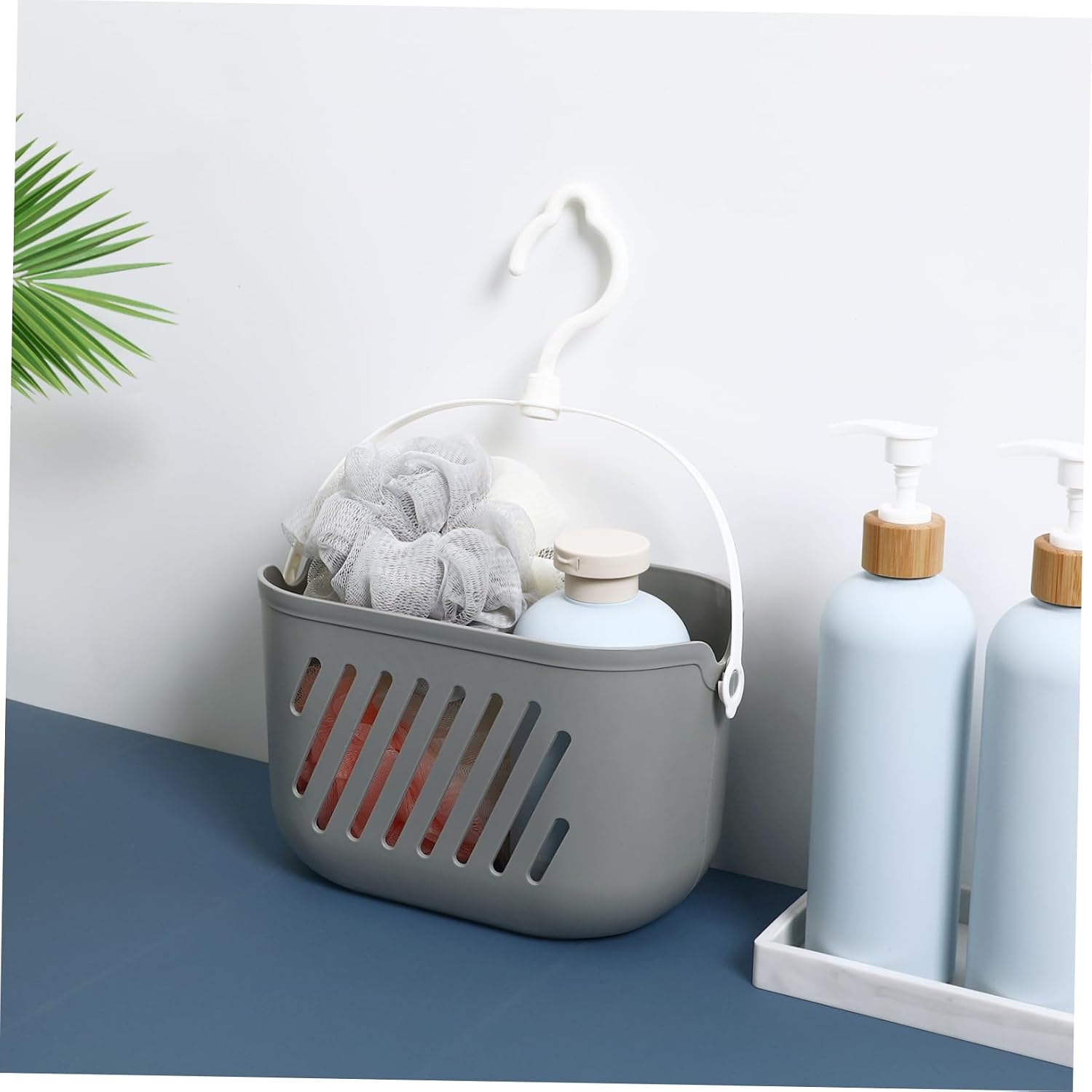 2pcs Plastic Storage Organizer Kitchen Hanging Basket Basket Wall Mount Bins for Organization