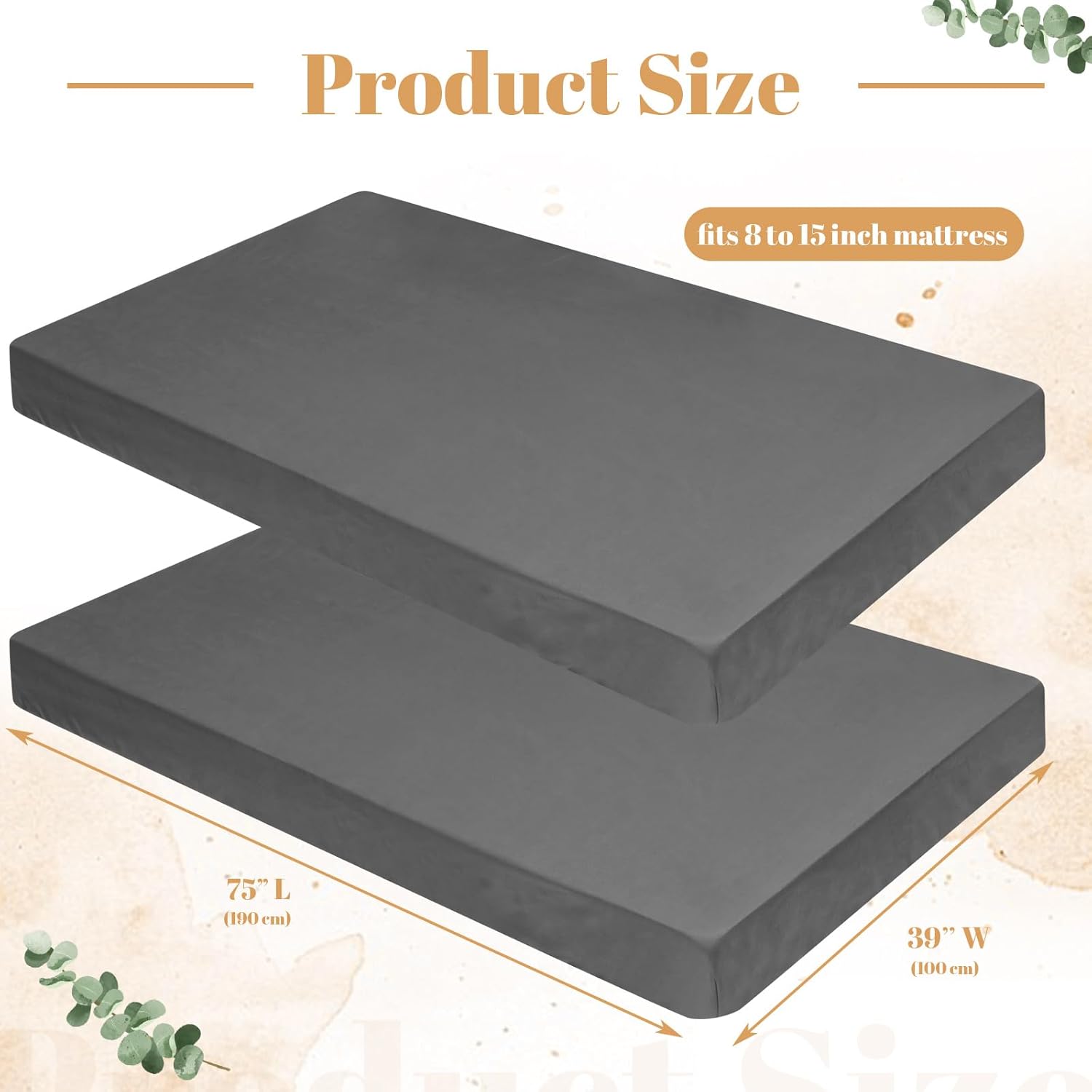 Preboun 20 Pack Fitted Sheets Bulk with Pocket Elastic Corners Comfy Microfiber Fabric Soft Bed Sheet for School Dormitory Home Hotel Hospital Room Massage Table(Twin,Gray)