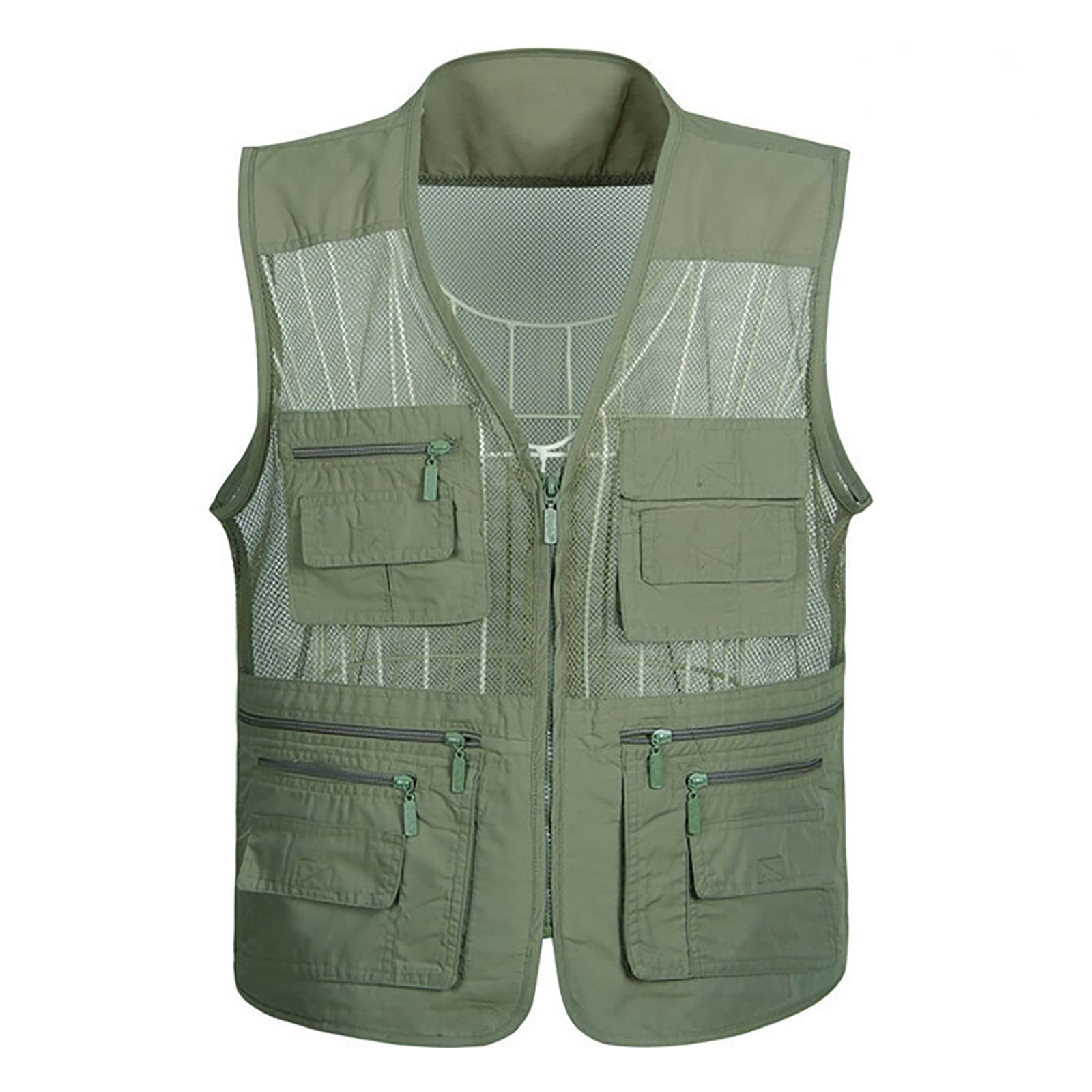 Gilet Pesca Giubbino Fishing Vest with Mesh Back Gilet da Pesca a Mosca Multitasche Gilet Fotografia Panciotto Pesca Campeggio Escursionismo