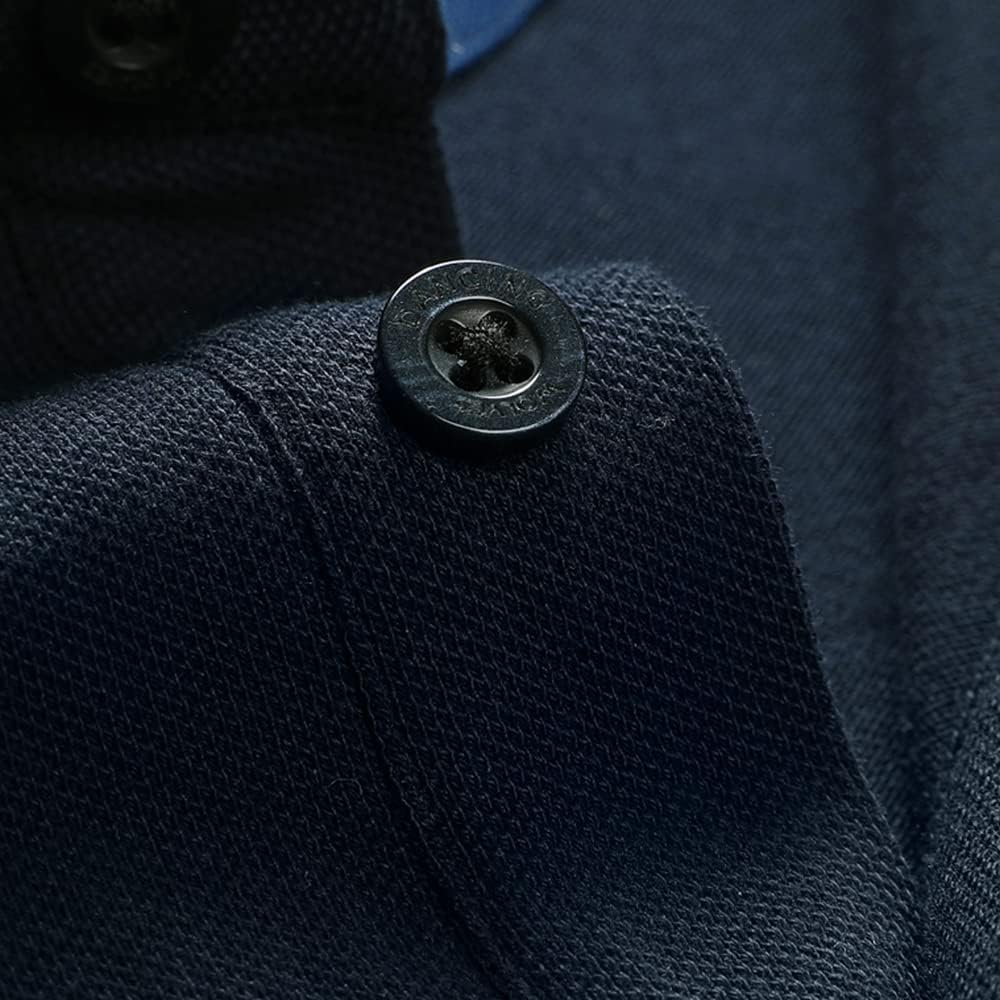 Polo Shirts for Men Pi Math Symbol Embroidered Long Sleeve Mens Polo Shirts