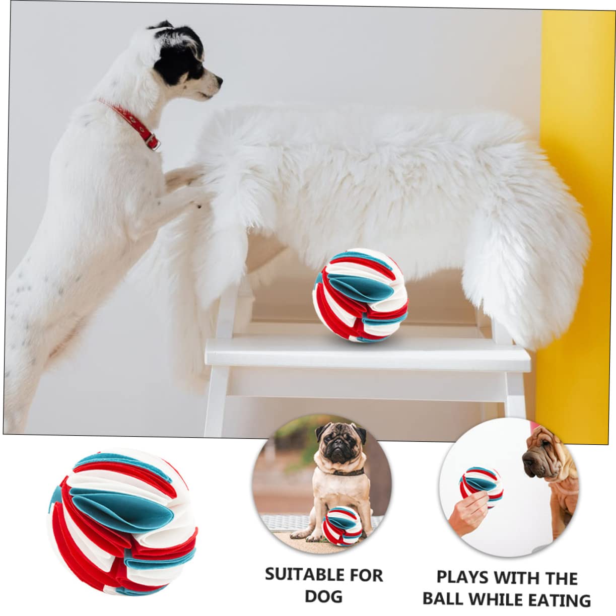 Sosoport 2piezas Juguete Masticable para Perros Fugas De Comida Bola De Olores para Mascotas Juguete Interactivo para Masticar y Jugar Estimula La Coordinación y Previene El Aburrimiento