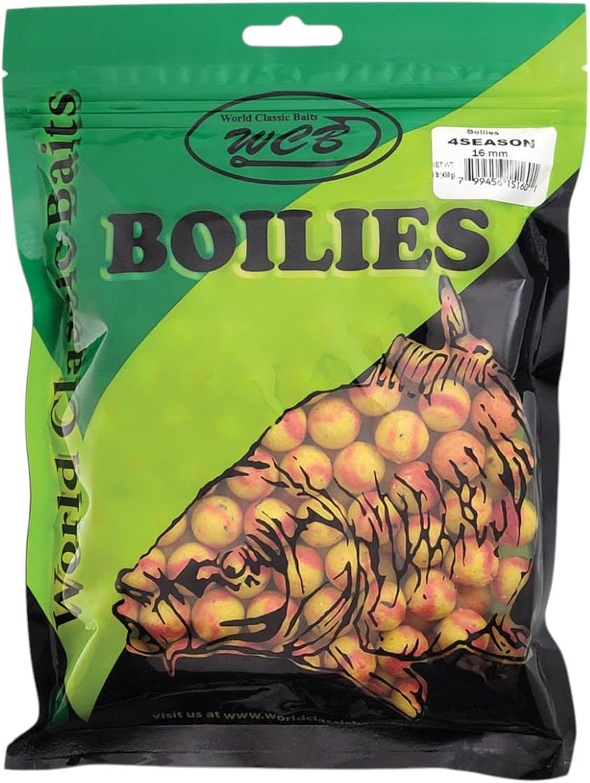 WCB Carp Baits High Protein Boilies 16 mm 1 lb Bag - Carp Bait - Ideal for Carp Fishing