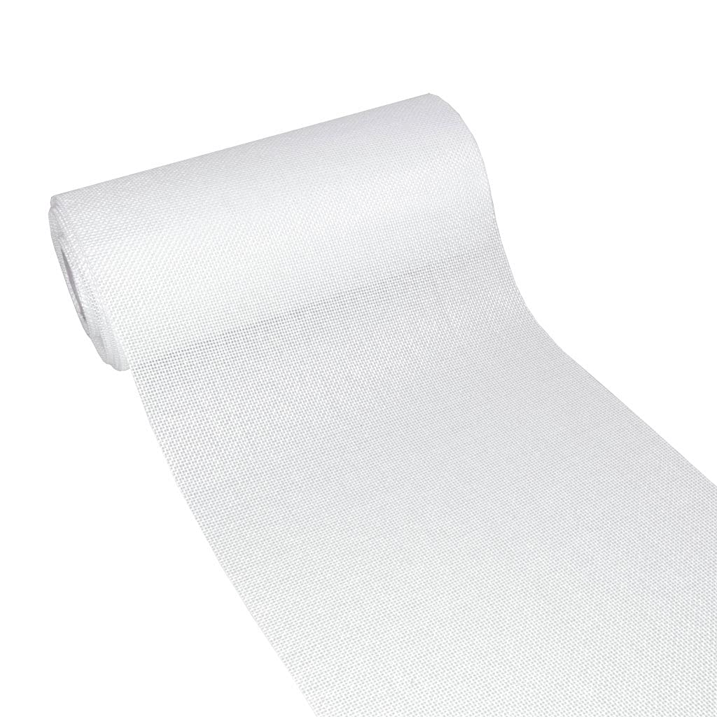 DEKO AS Shabby Chic Leinenoptik Tischläufer, Polyester geruchsneutral, 20 cm x 25 m, Weiß