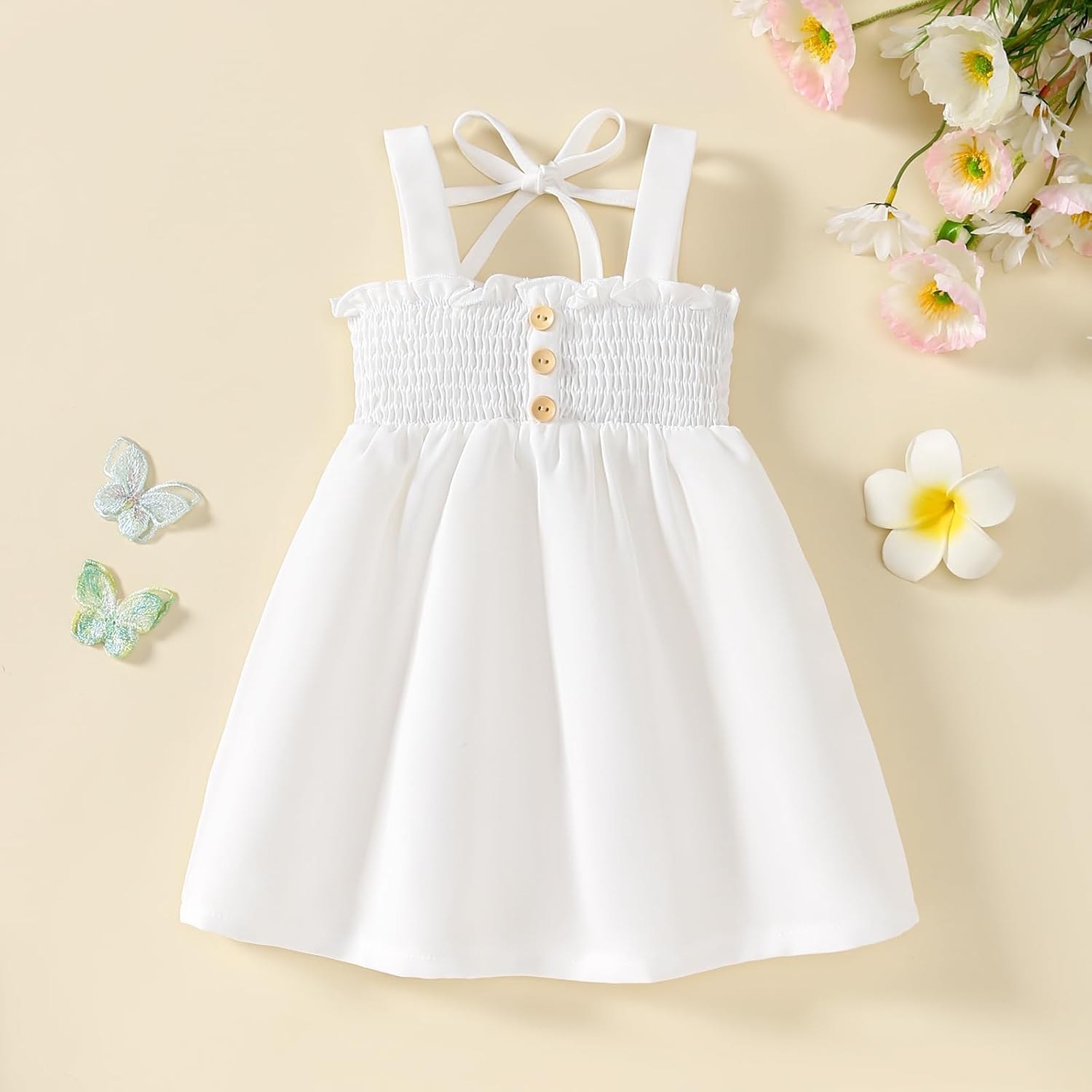 Toddler Girl Dress Baby Girl Summer Clothes Ruffle Halter Sleeveless Dresses Kids Summer Princess Sundress - Image 3