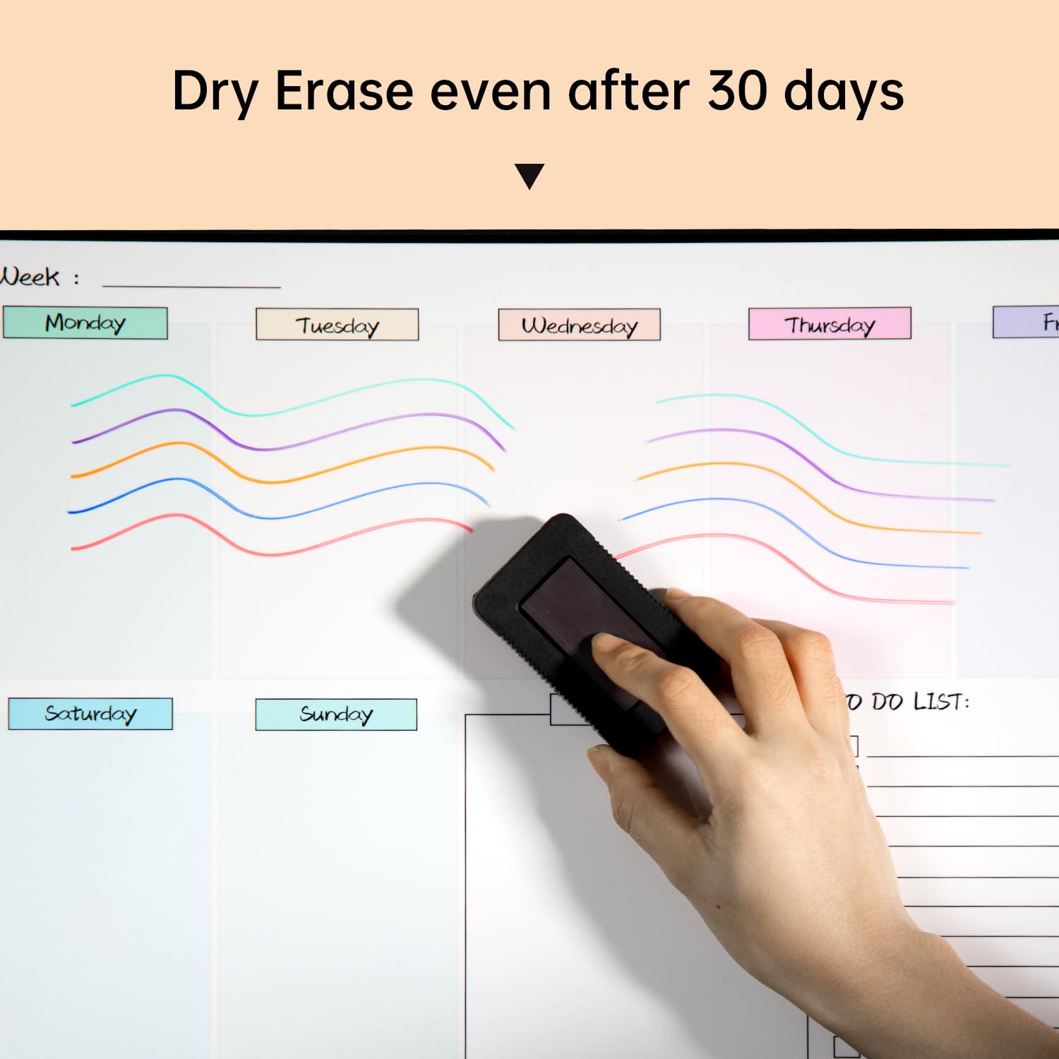 MCCORL Magnetic Weekly Planner Whiteboard for Fridge Calendar Perfect as Family Chores Chart,Reminder and Memo Board - Image 4