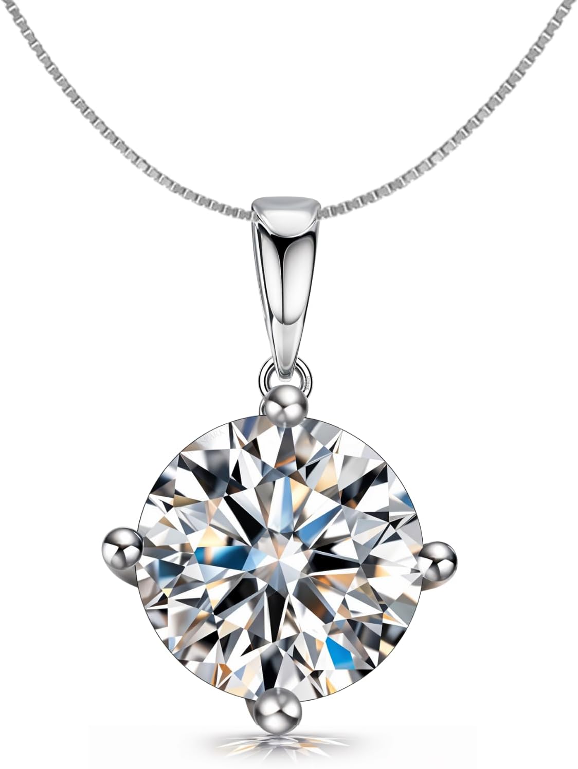 HighSpark925 Silver Solitaire Pendant with Chain for Women | 92.5 Sterling Silver & Diamond like Brilliance Sparkling Zirconia for that Stunning Shine | Lovely Gift