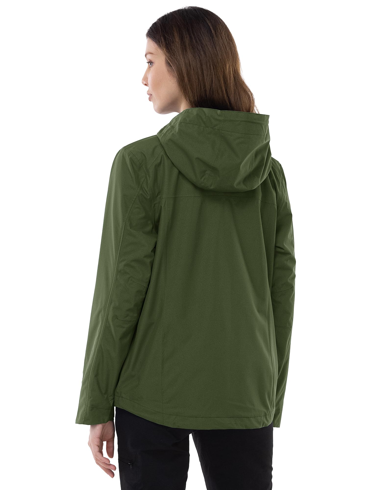 Outdoor Ventures Giacca antipioggia ripiegabile da donna, leggera, impermeabile, con cappuccio, giacca da ciclismo
